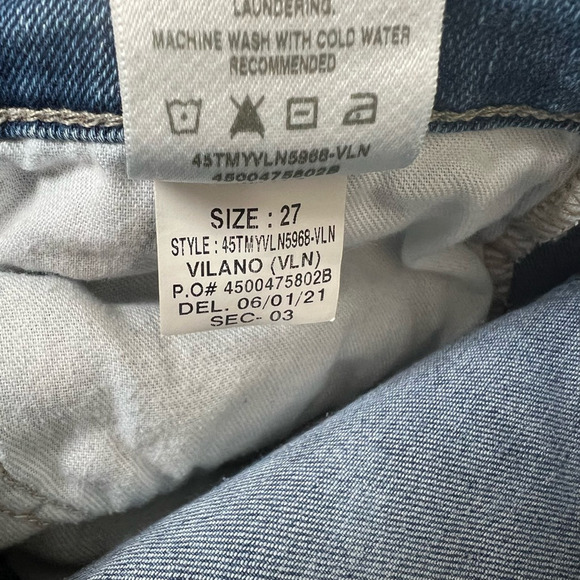 Joes Jeans Womens Skinny Ankle Stretch Medium Wash Mid Rise Raw Hem Zip Denim 27 - Picture 7 of 10